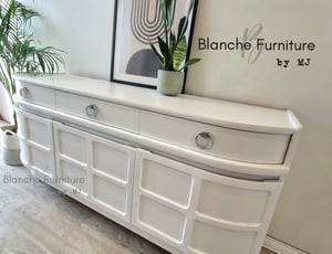 Image of Gorgeous Nathan Curved Sideboard in a vibrant white