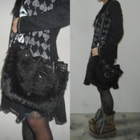 Image 2 of Re Dark fur shoulder bag