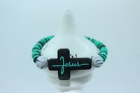 Image 6 of Jesus Cross Stretch Bracelet 