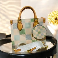 TAN/LIGHT BLUE LV BAG