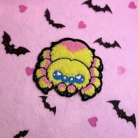 Image 3 of Fuzzy Yellow Tarantula  - 3.5 Inch - Embroidered, Iron-On Patch