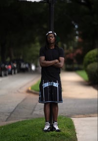 Image 1 of Black Authentic Pinstripe Livingstone Shorts 