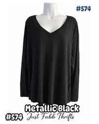 Image 3 of New 1X Sonoma Glitter Black top #574*8