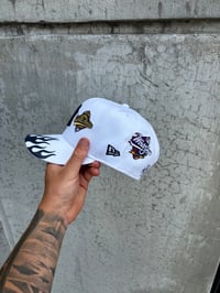 Image 3 of WHITE NAVY PATCHED UP NEW YORK YANKEES CUSTOM SNAPBACK
