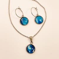 Ocean Ripple Earring and Necklace set 