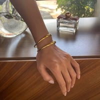 Image 2 of Minimal Double Bangle 18k