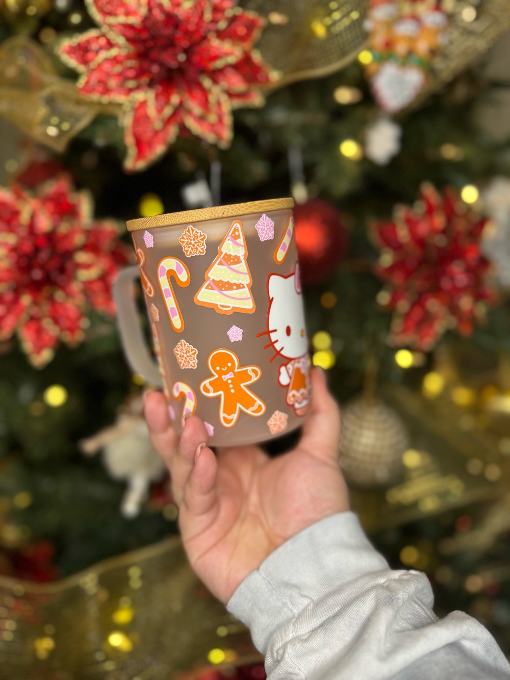 Image of 17oz Frosted/ Clear Glass Mug - Christmas 16
