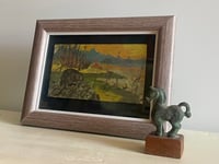 Image 2 of Antique Oil Landscape Miniature on Canvas Board