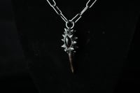 Image 6 of Dead Good spikey pheasant toe garnet necklace