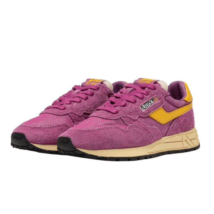 Image of AUTRY REELWIND LOW SNEAKERS IN ROSÈ SORBET AND CALENDULA