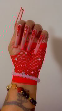 Image 5 of Nails - XLong Luxury (Red Design)