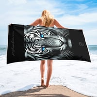 Image 2 of Towel Black and White Tiger