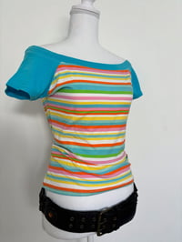 Image 2 of 00s Colorful striped shirt // M