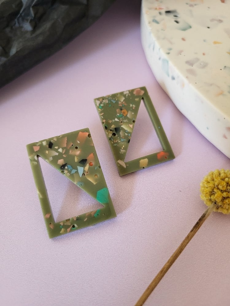 Image of Boucle d'oreilles Rectangle