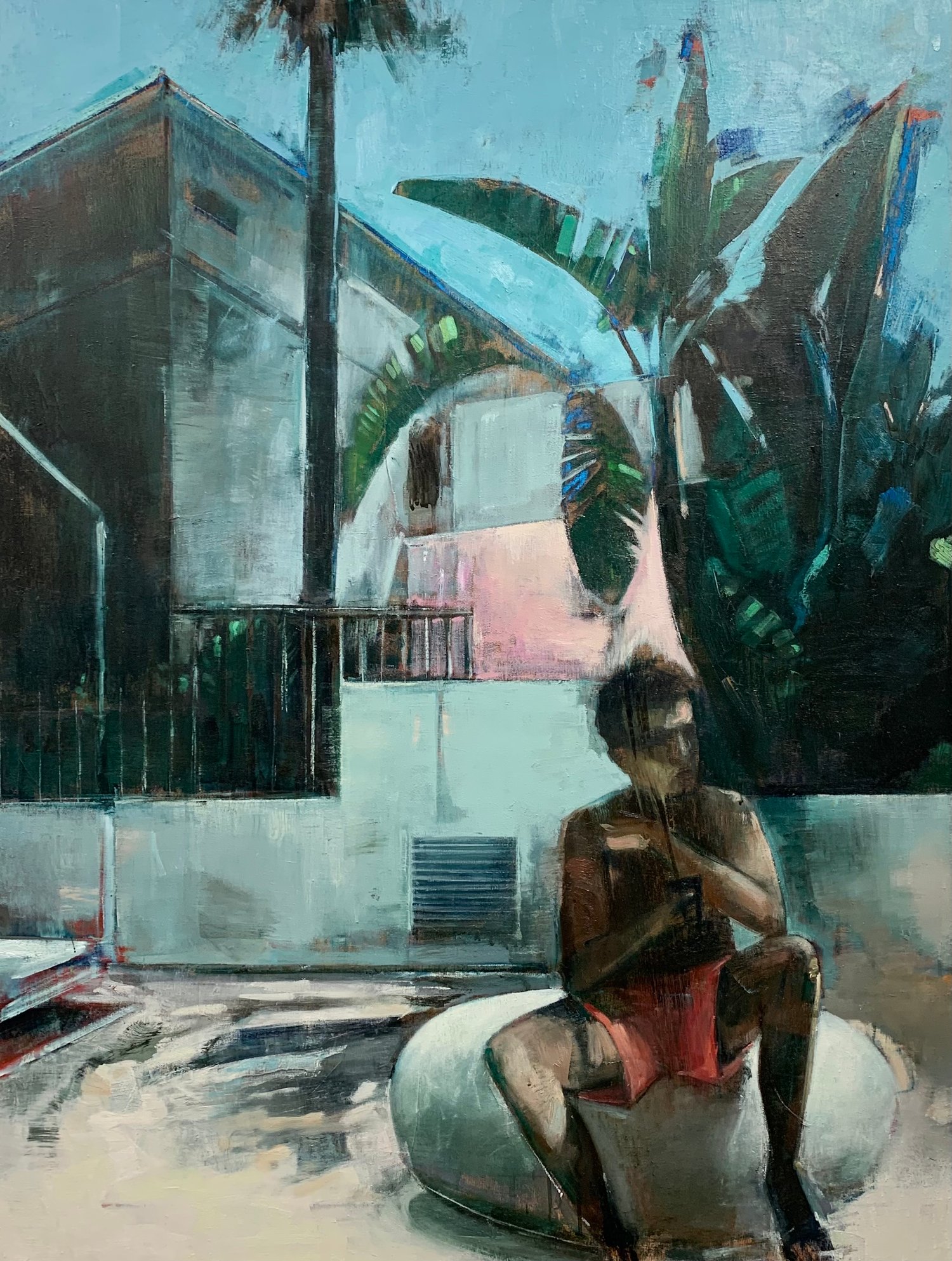 Image of Painting / maleri / "Et øjeblik VII" / 90x120 cm