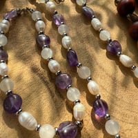 Image 2 of Crystal, Pearl & Wood Bracelets