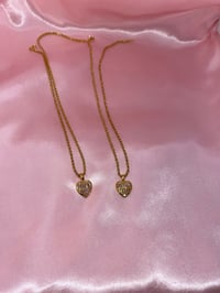 Baguette heart necklace 