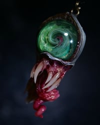 Image 2 of Monstrous Twisted Tongue Pendant, ooak
