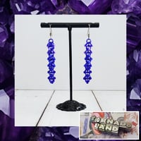 Image 1 of Purple Ombre Mini Beaded Shaggy Loops Earrings