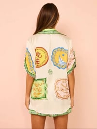 Image 3 of Roman silk shorts set 