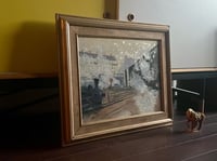 Image 2 of “Le Pont de l’Europe”, gare Saint-Lazard, Oil on Board