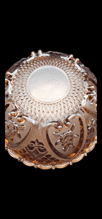 Image 4 of Indonesian Rose and Diamond Pattern Footed Serving Bowl