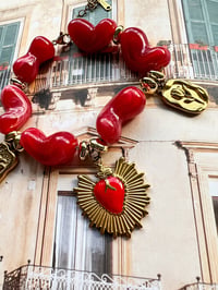 Image 3 of RED BEADED CHARM BRACELET 