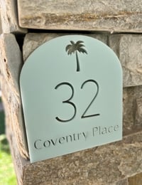 Image 3 of Custom Arch Acrylic House Number & Name Sign