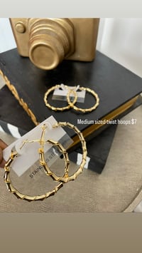 Medium sized twist hoops 