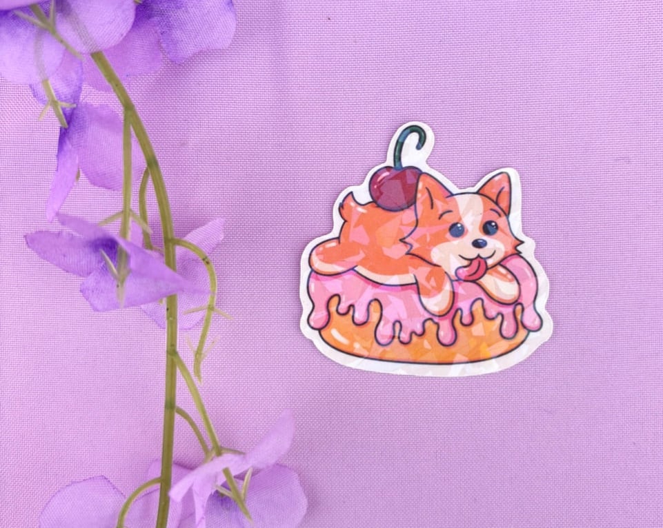 Image of Corgi Donut Holographic