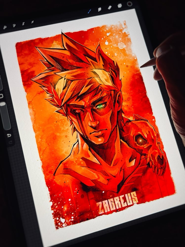 Ochre Fox — Watercolor Print