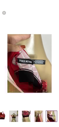 Image 5 of  Y2K Red &  Black plaid Racerback Sports Bra – XL | Grunge Cozy Lounge Top