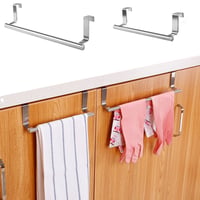 Image 1 of Kitchen Cabinet Door Towel Bar Stainless Steel Door Back Towel Hanging Holder 