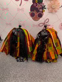 African Print  Tassel Earrings