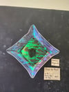 Dichroic Borosilicate Glass Square plate slumped and fire polished sp007