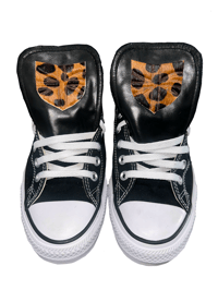 CHEETAH LEATHER SHIELD CHUCKS