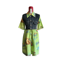 Image 1 of Upcycled Denim Panel Dress – One of a Kind