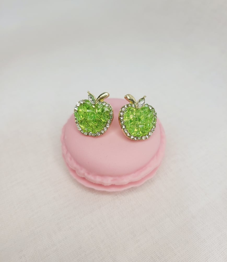 Image of Honeycrisp Apple Stud Earrings 