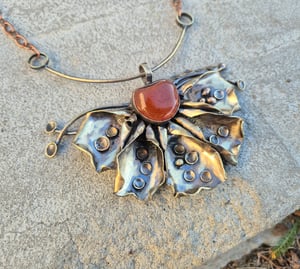 Carnelian and bullet cussings necklace