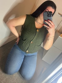 Image 3 of Knitted button vest 