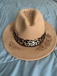 Image 1 of "Fuerza y Dignidad"  Hand-Burned Narrow Brim Panama Hat