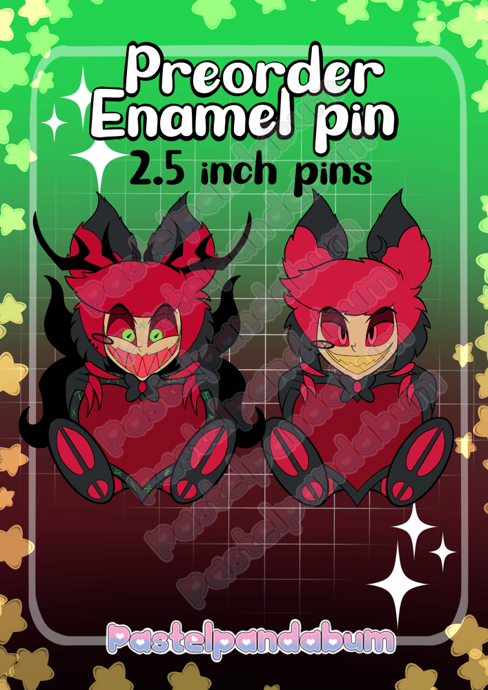 Image of PREORDER Hazbin Hotel - Alastor & Demon Alastor Enamel Pin badge