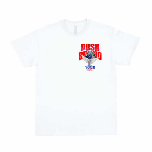 Image of World Tour T Shirt White & Red