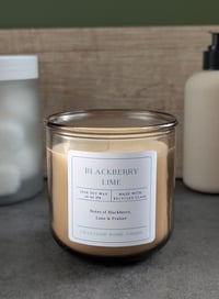 Image 1 of Recycled Glass - Blackberry Lime Soy Wax Candle