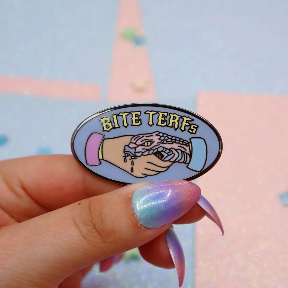 Image of Bite TERFs Enamel Pin