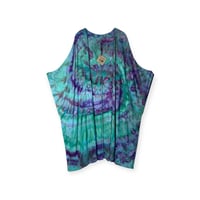 Image 1 of M Long Woven Kimono in Nebula Spiral Ice Dye
