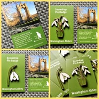 Image 2 of Snowdrop - Walsingham Abbey Pin Badges