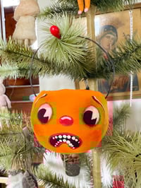 Frightened Mini Jack O' Lantern with Flameless Tealight Candle