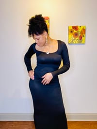 Image 3 of Focus On Me Fitted Long Sleeve Maxi