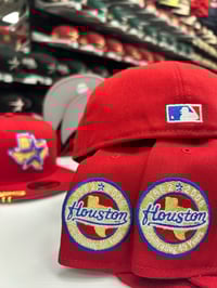 Image 4 of New Era 59Fifty Scarlet Royal TX w/H-Town Stones Blip included 